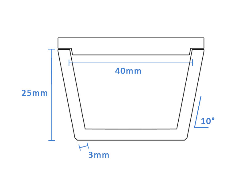 Bornitrid-Tiegel BN-TCR4025